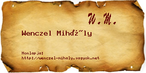 Wenczel Mihály névjegykártya