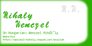 mihaly wenczel business card